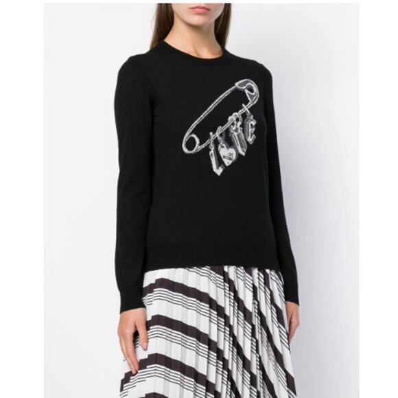 NWT Love Moschino Safety Pin Sweater Size 40 - Picture 1 of 9